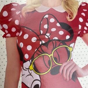Disney Minnie Mouse Puffed Sleeves Top with Bonus Ears Headband